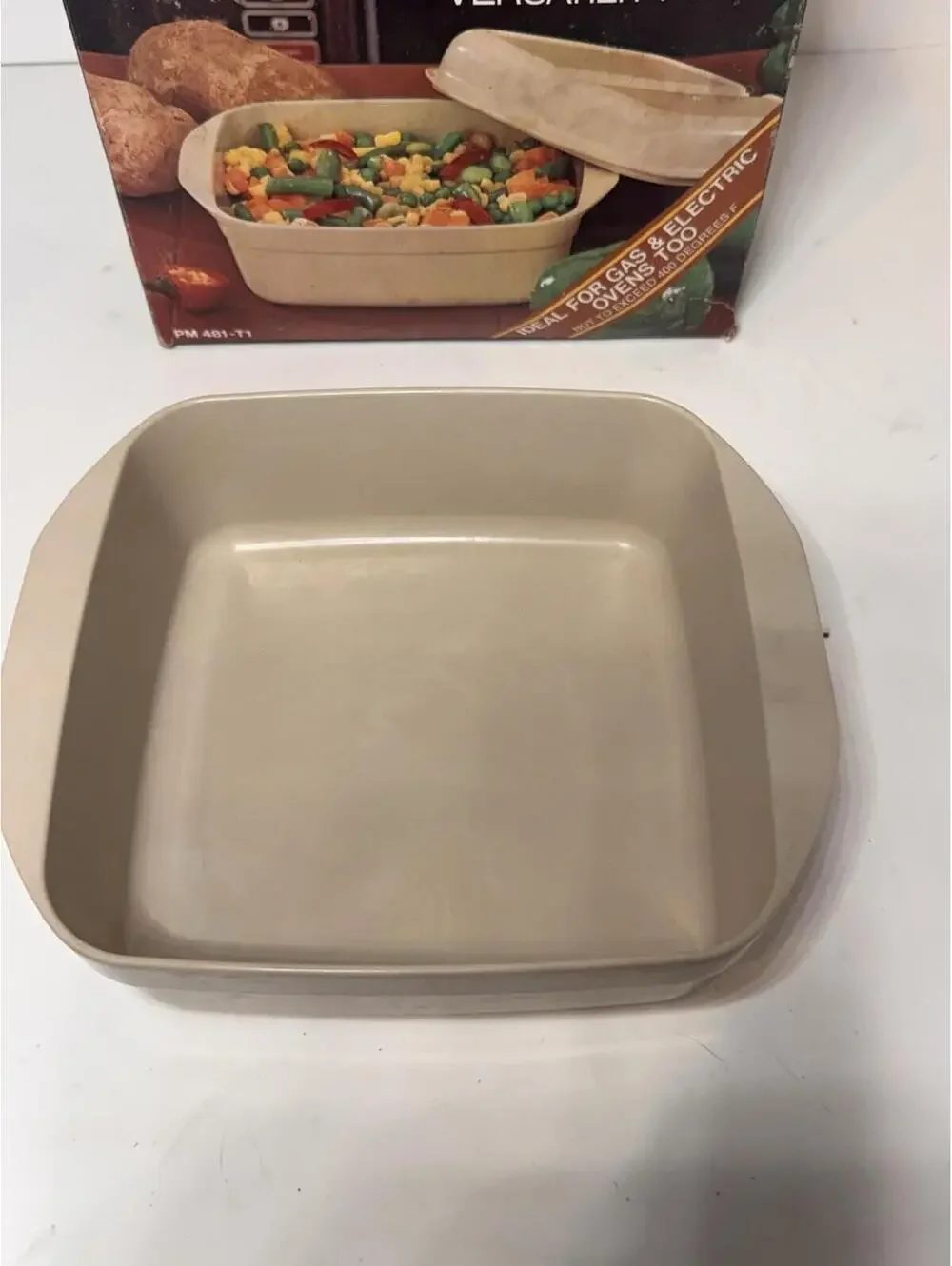 Anchor Hocking MicroWare Vtg Microwave 1 Qt Versatility Pan PM481 w Divided Lid